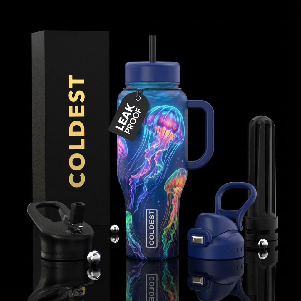 Jelly fish water bottle design