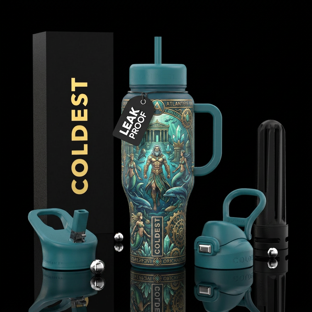 Ancient Atlanteans water bottle design