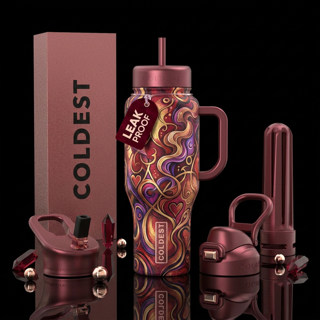 Love potion, abstract, artistic, creative patterns... water bottle design
