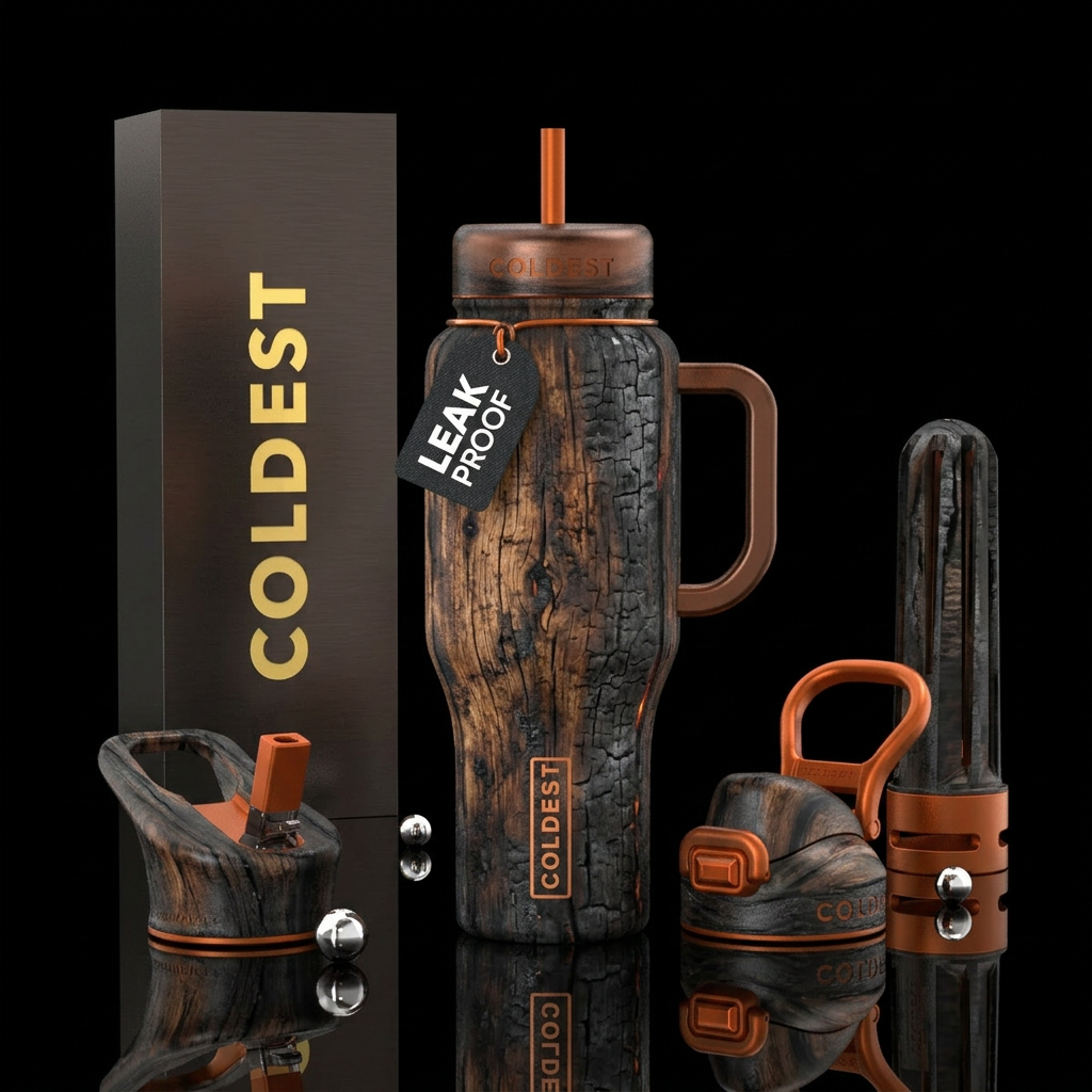 Bbq, photorealistic, detailed, lifelike, highly de... water bottle design