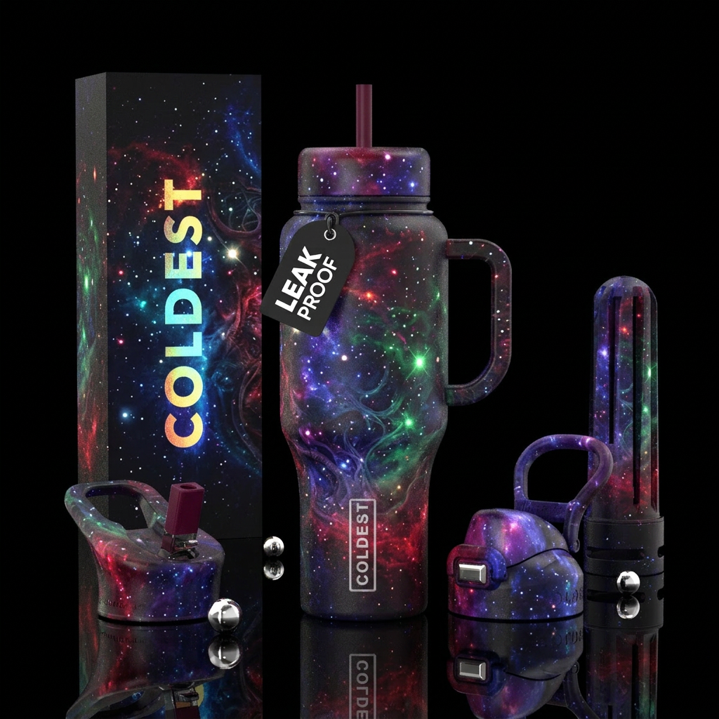 cosmic horror water bottle design