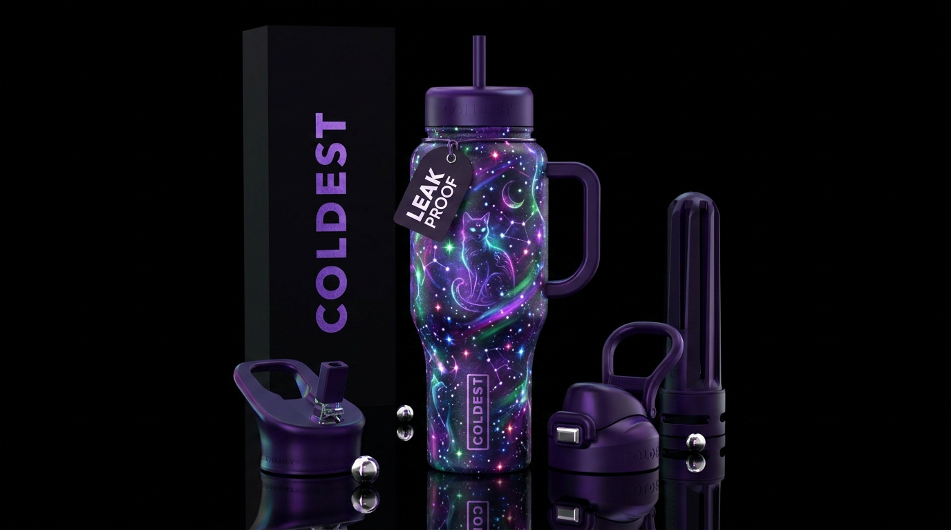 glowie, fantasy, cat, magic, mythical, fantasy, vi... water bottle design