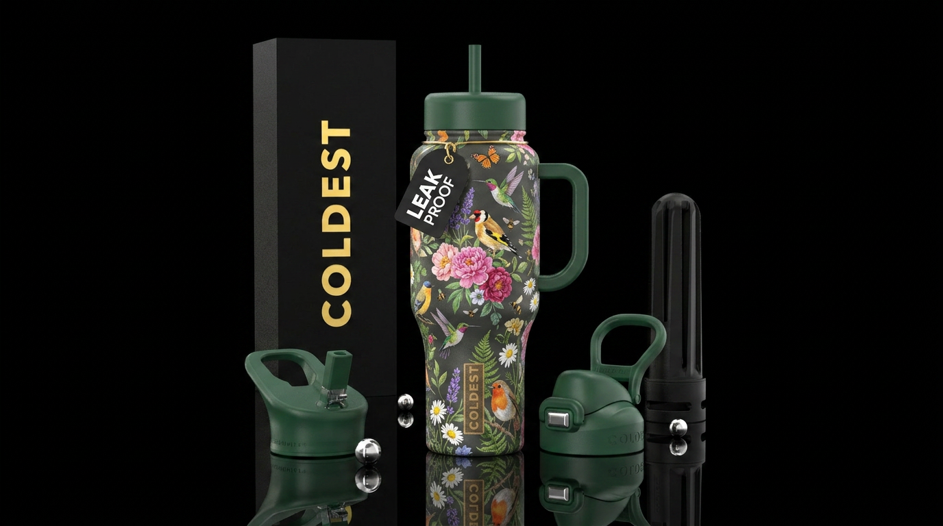 birds, nature, midsummer water bottle design