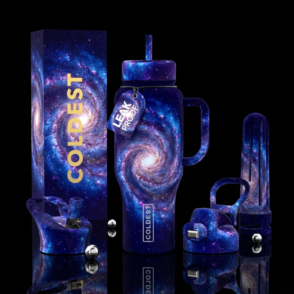 Spiral moonlight elegant velvet water bottle design