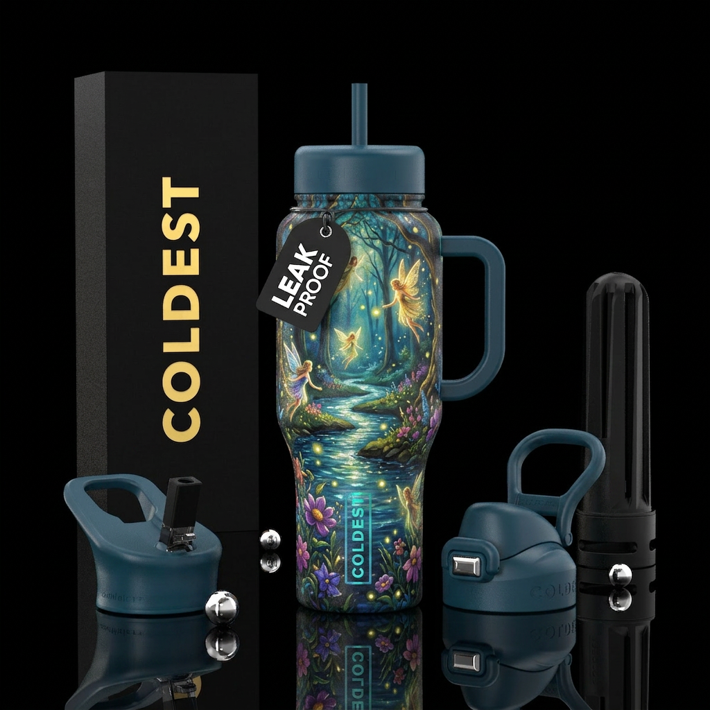 Fairy fire water bottle design