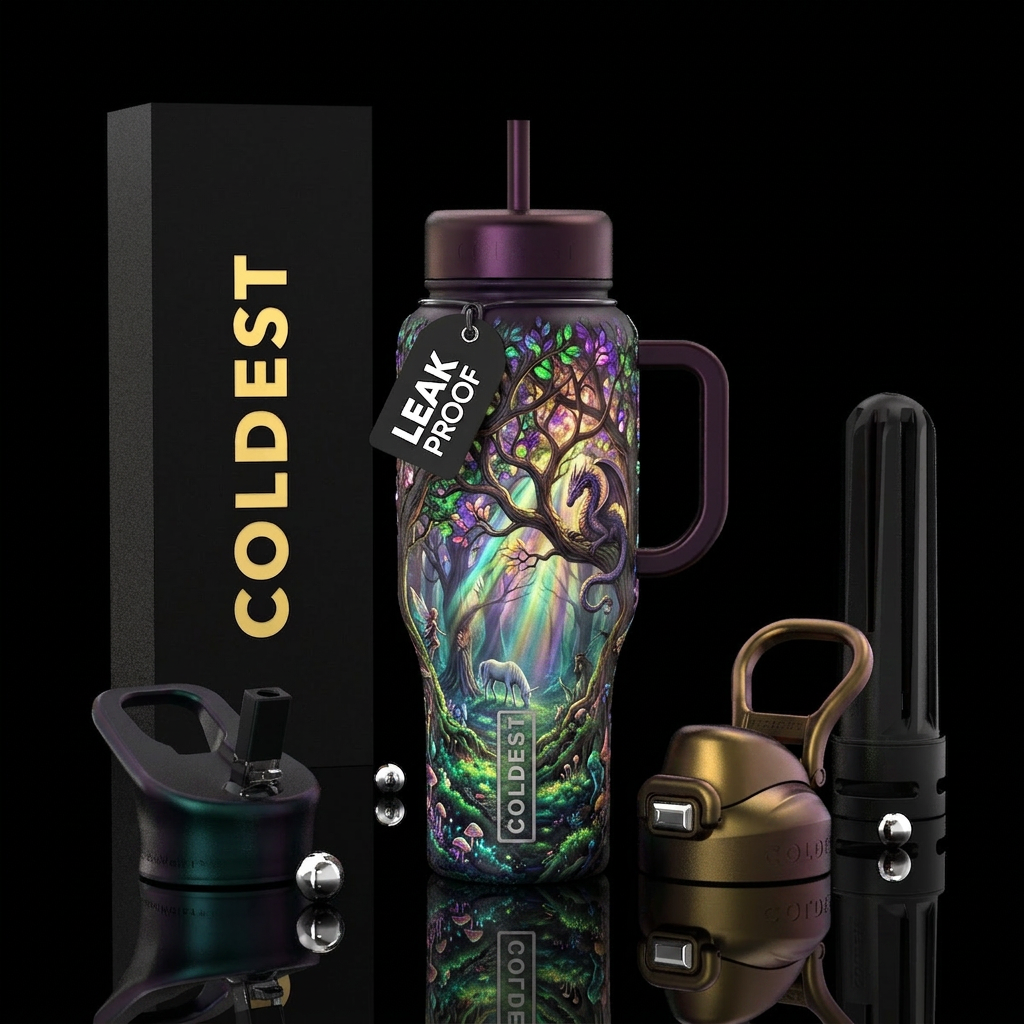 fairy forest water bottle design