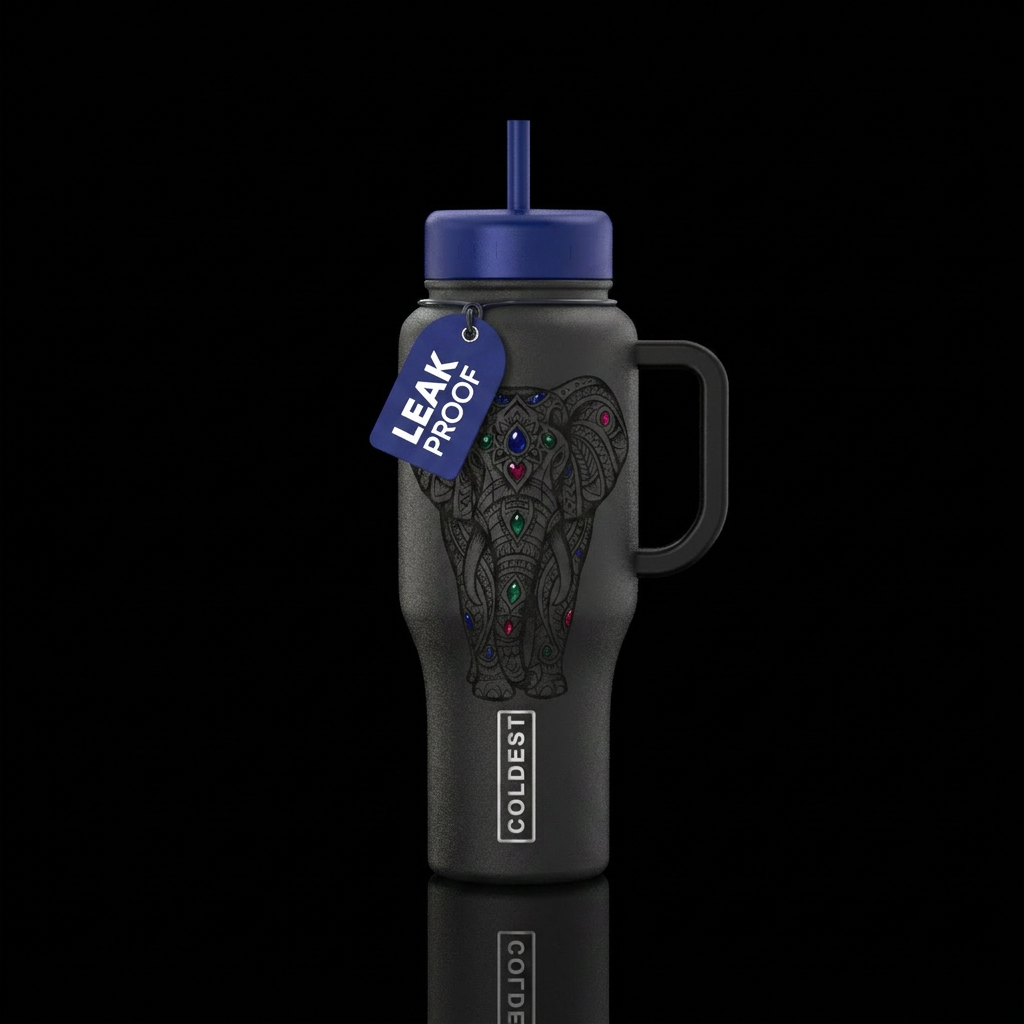 jeweled elephant water bottle design