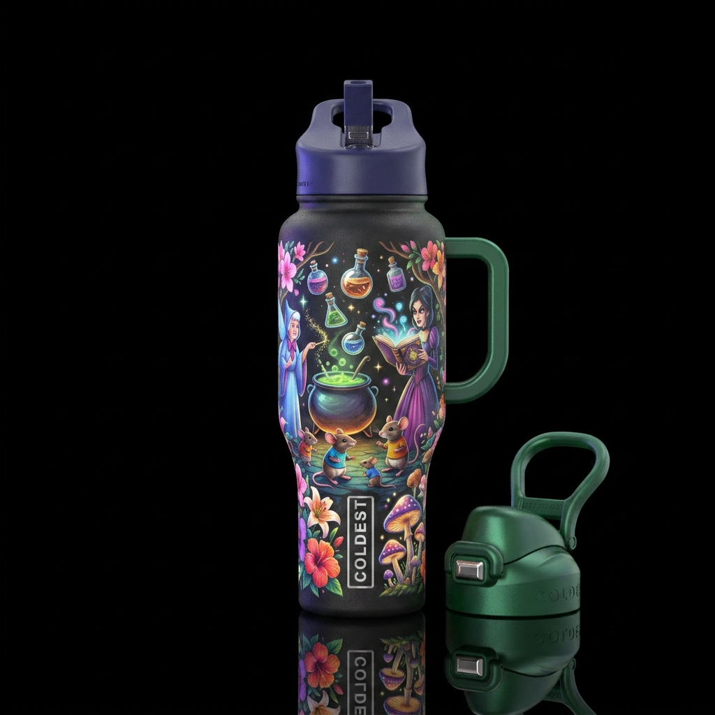 Evil Step sister water bottle design