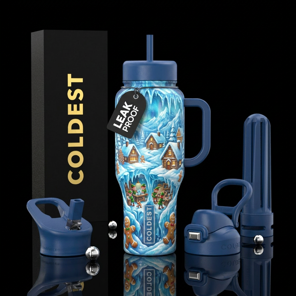 Santa's Helpers water bottle design