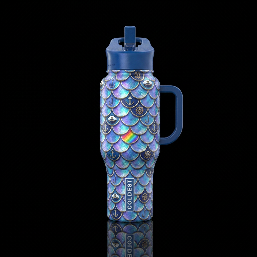 Captain Hook water bottle design