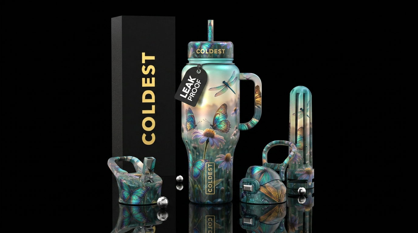 dragonfly fields water bottle design