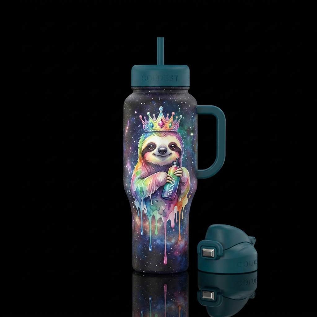 crowned coldie water bottle design