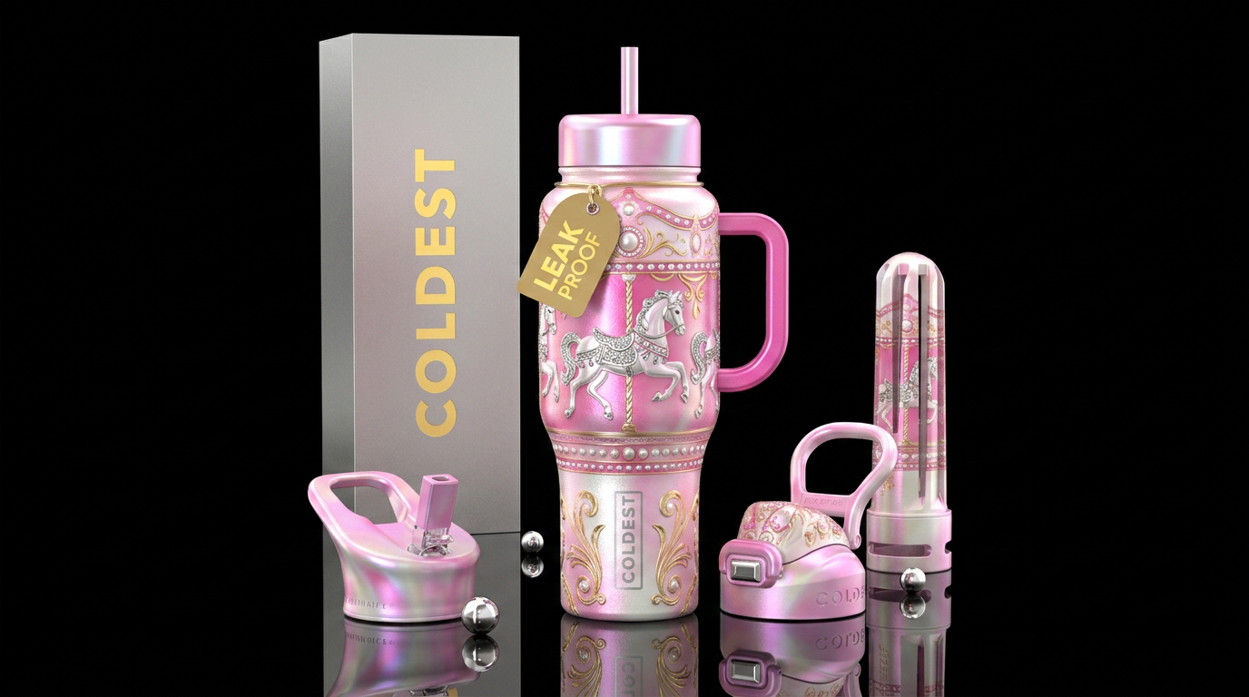 carousel dreams water bottle design