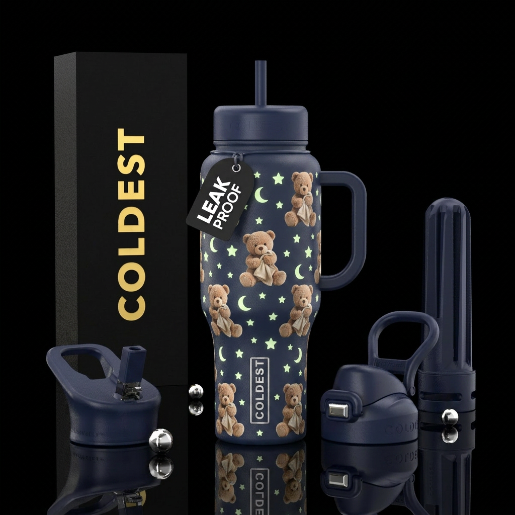 beary simple water bottle design