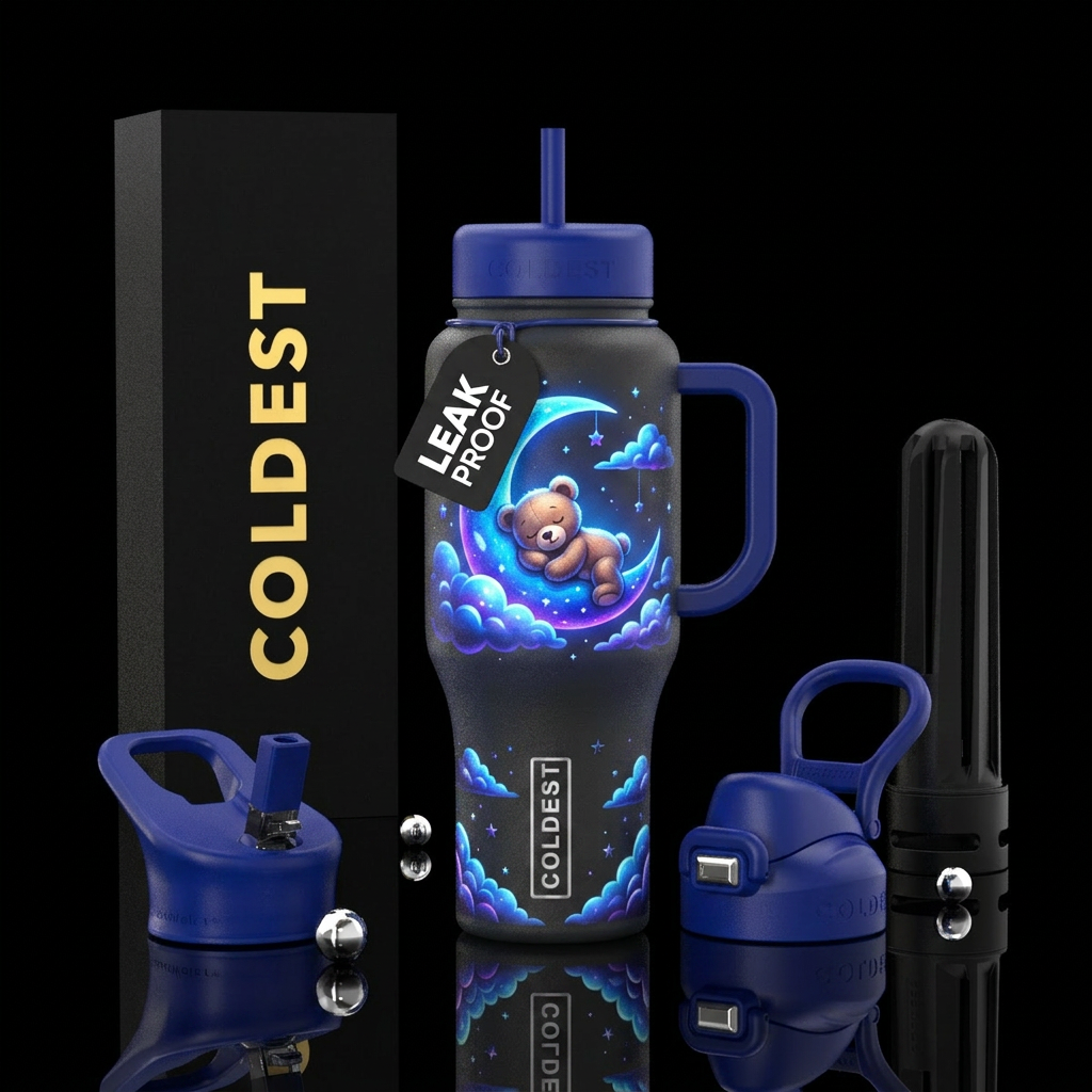 beary sleepy water bottle design
