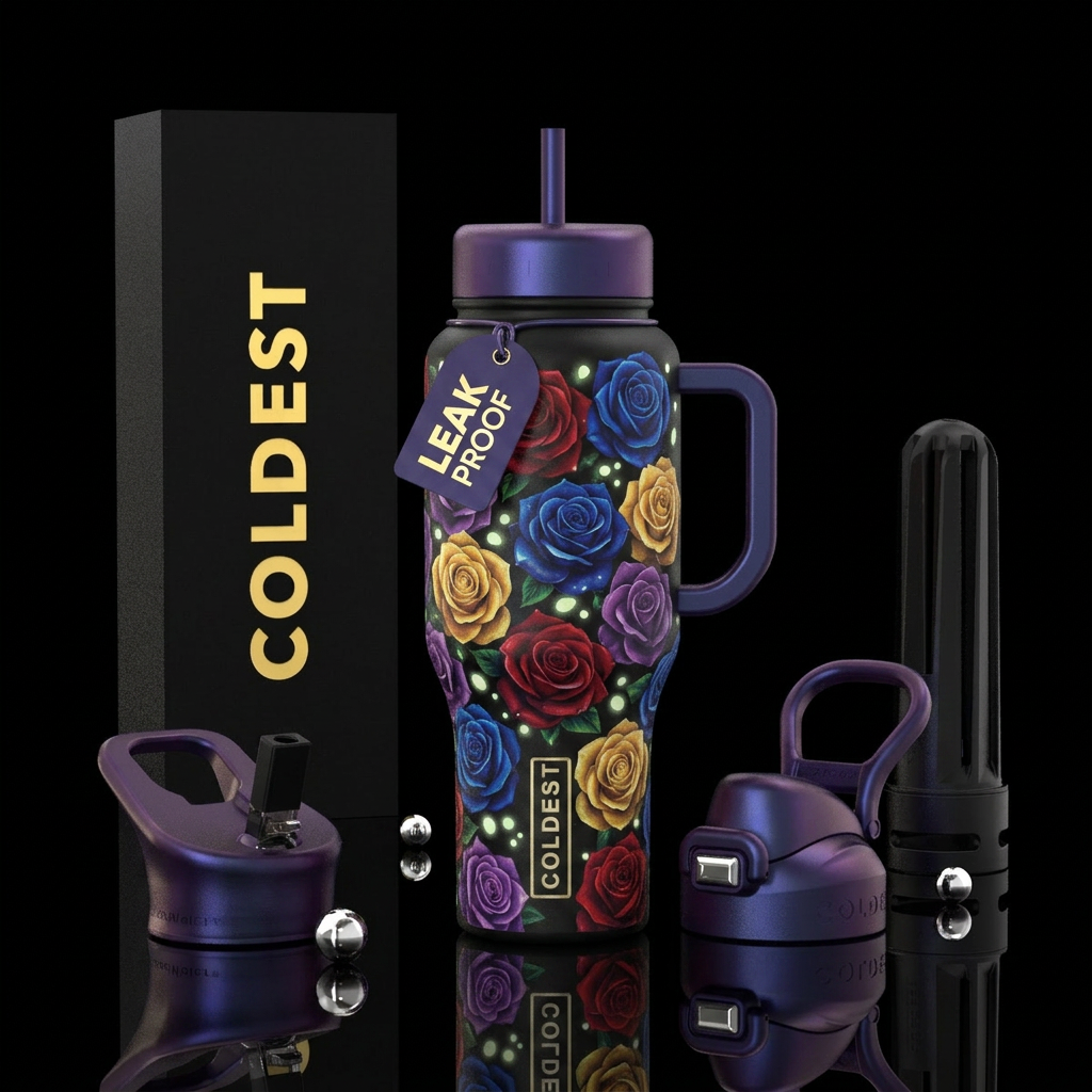 roses galore water bottle design