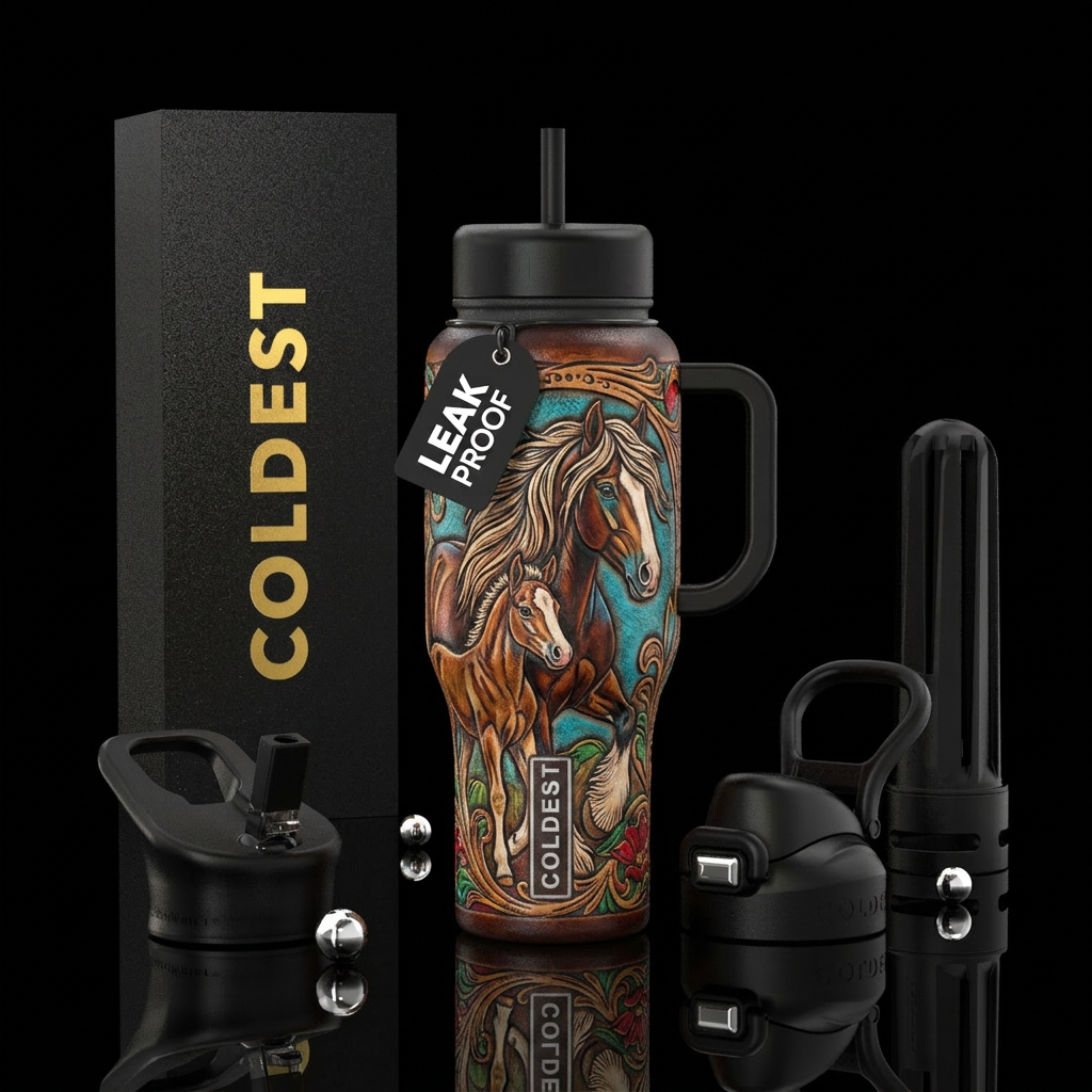 tooled vanner water bottle design