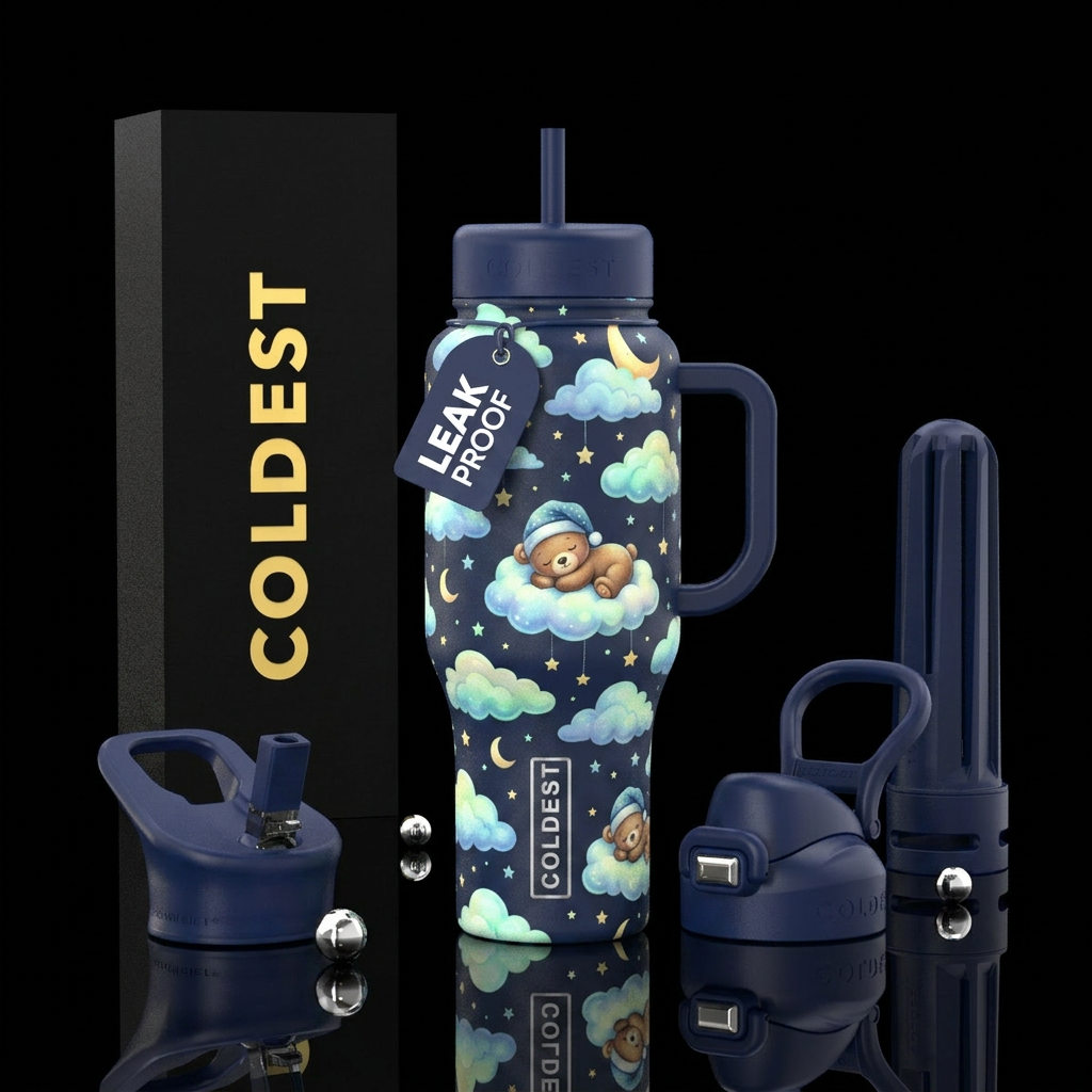 Teddy Dreams water bottle design