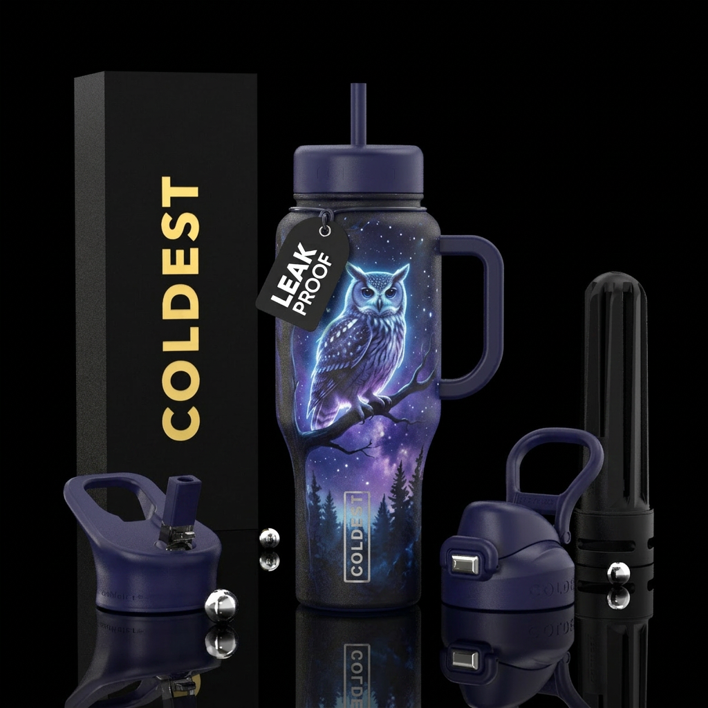 Night Owl water bottle design