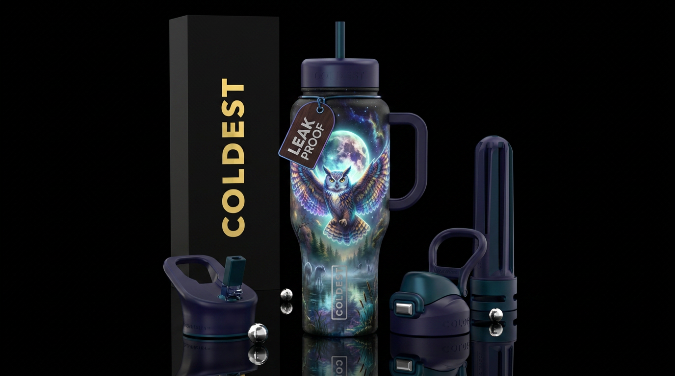 Flying by night water bottle design