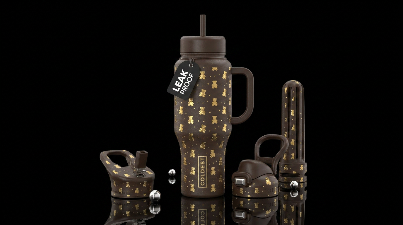 Tiny Teddy water bottle design