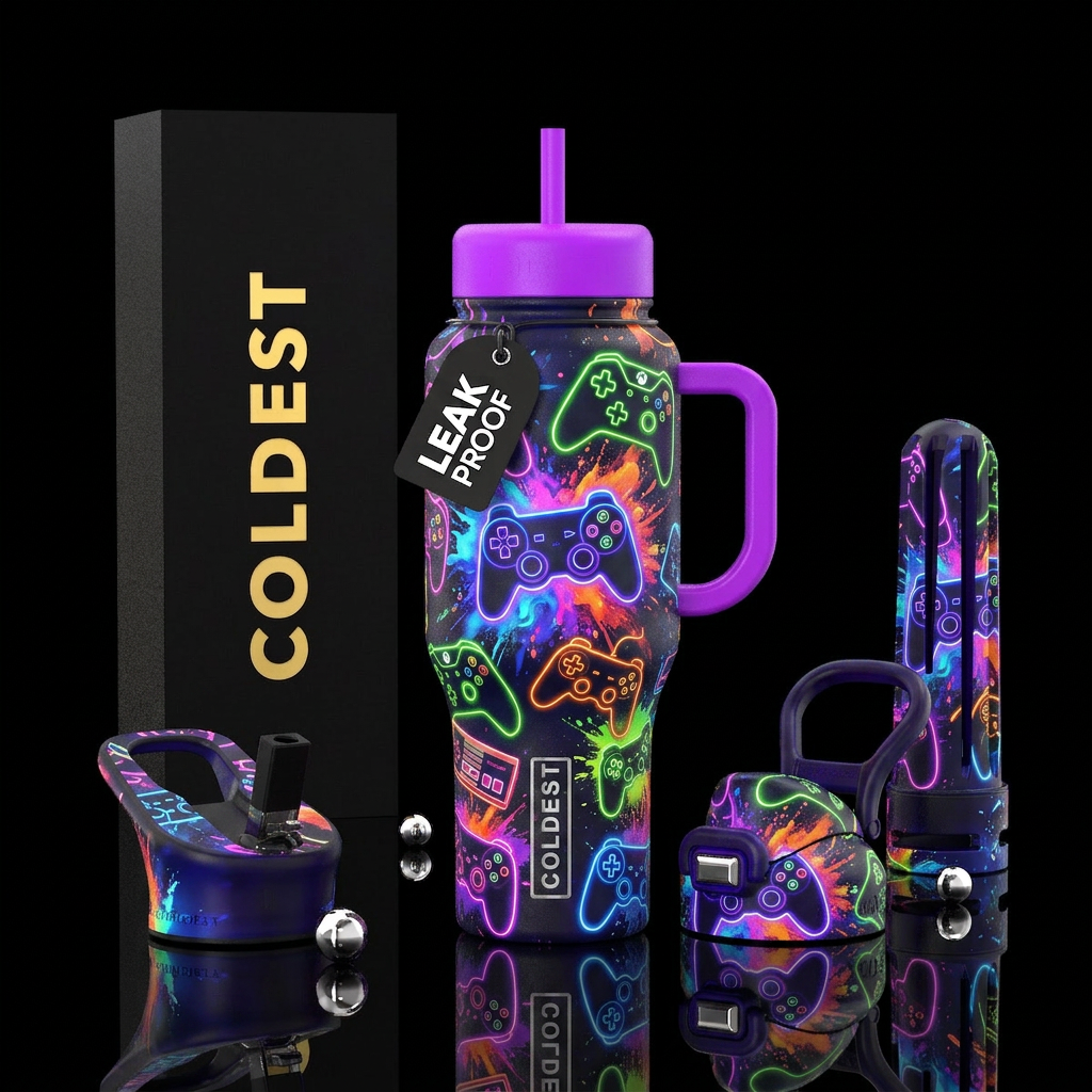 Control your world water bottle design