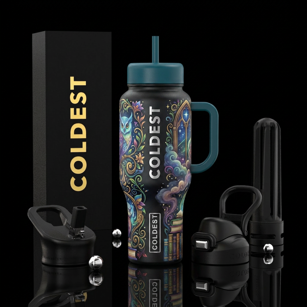 Owl Fairytales water bottle design