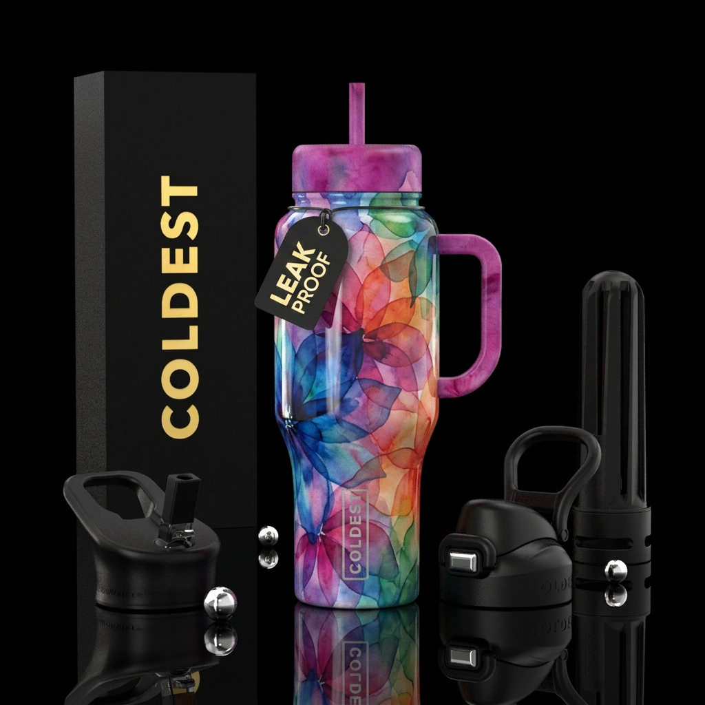 Prism petals water bottle design