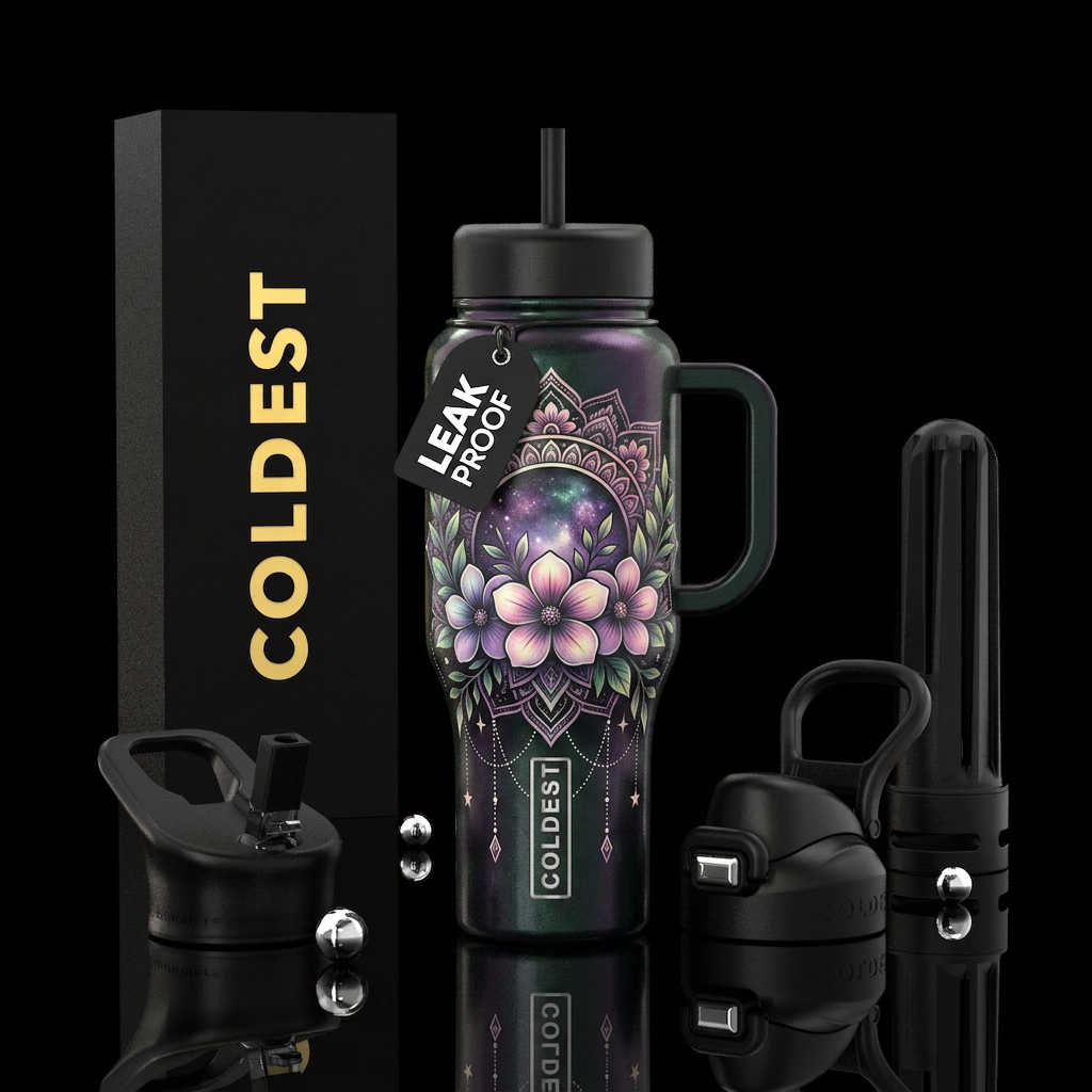 Galaxy Flora water bottle design
