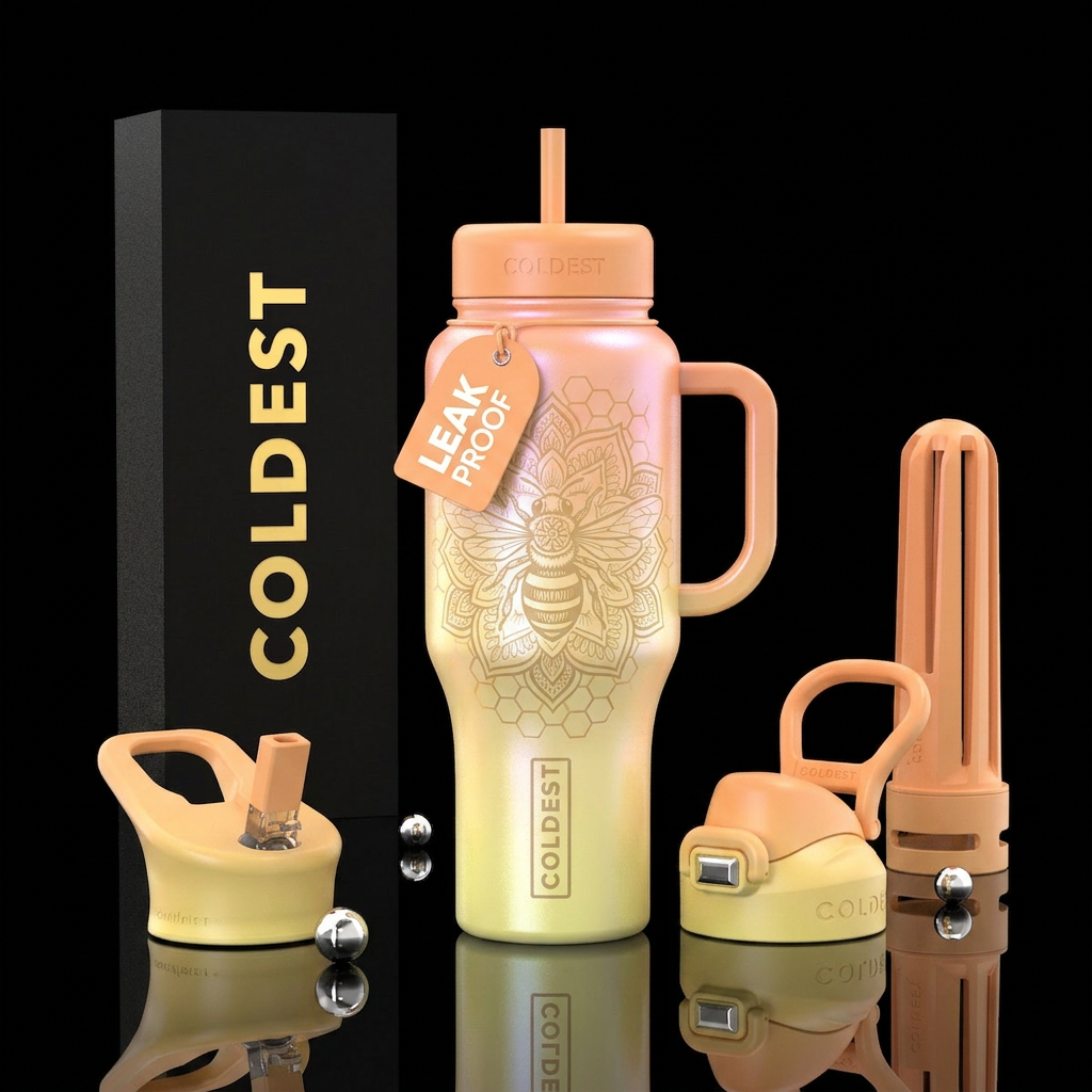 pearly honeycombs water bottle design