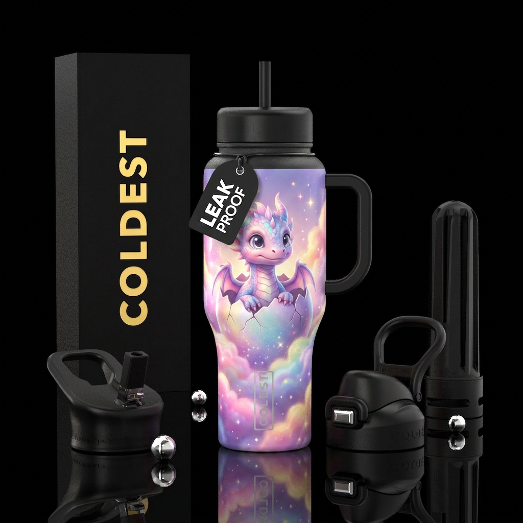 Dragon Clouds water bottle design