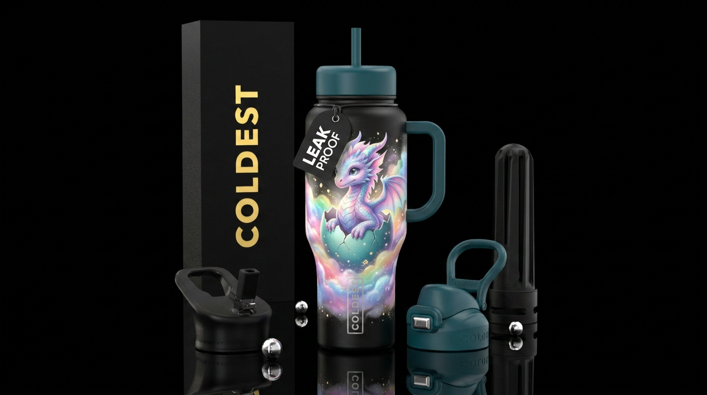 Cotton Clouds water bottle design