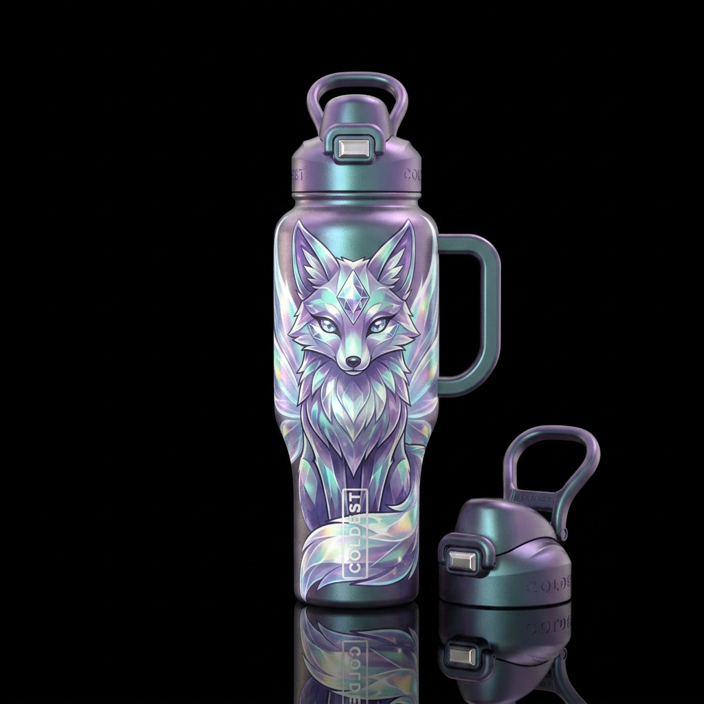 Arctic Fox water bottle design