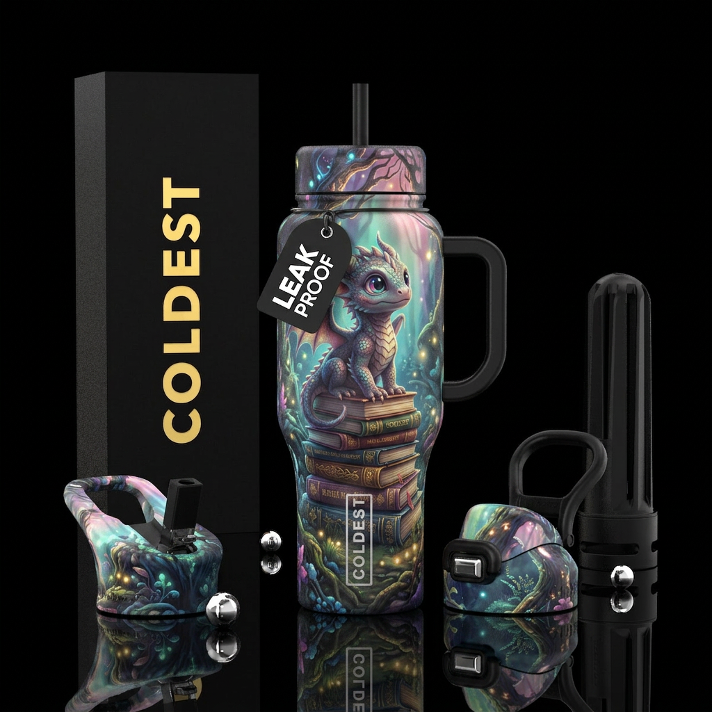 Dragon Fairytales water bottle design