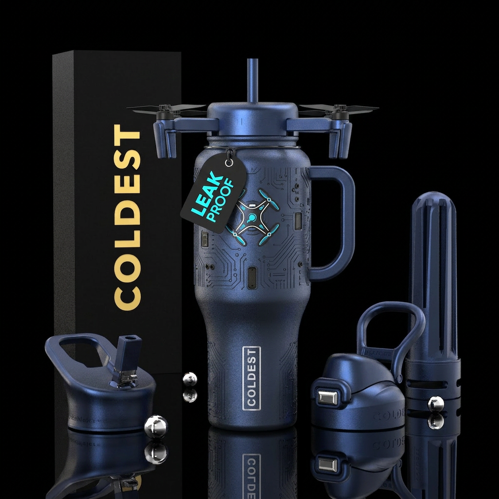 Drone bottle that could fly away water bottle design