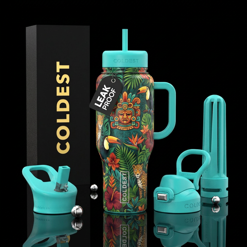 Yucatan colorful attractive water bottle design
