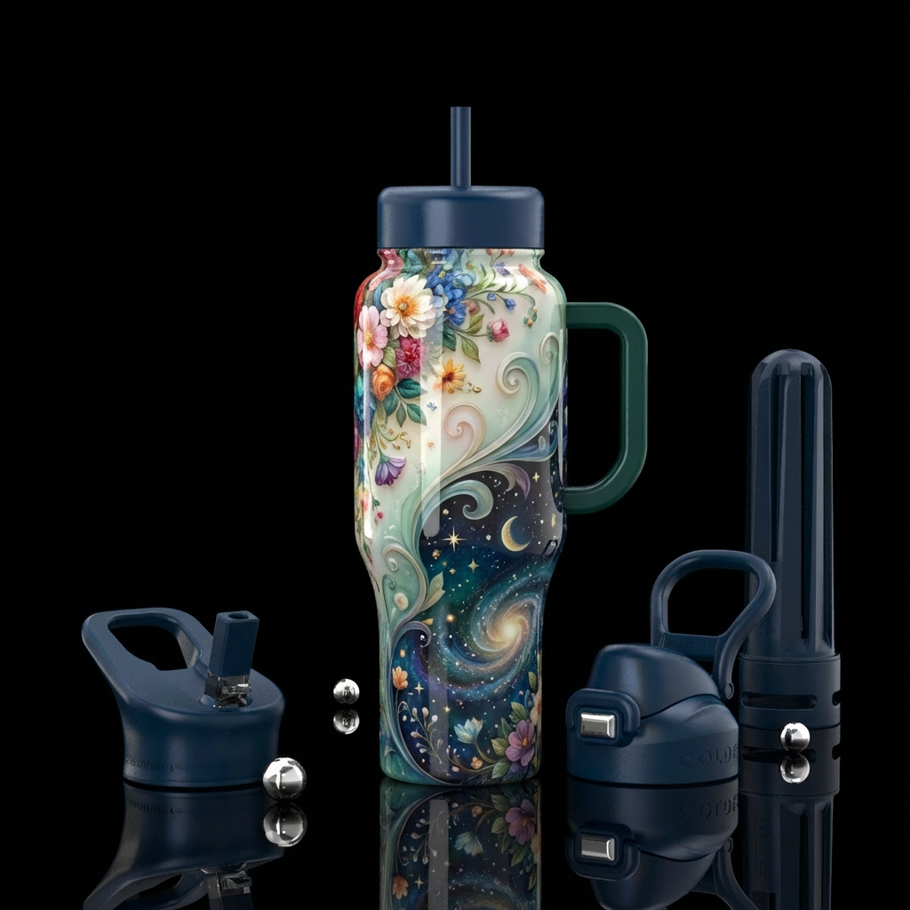 beautiful floral design gorgeous separated from to... water bottle design