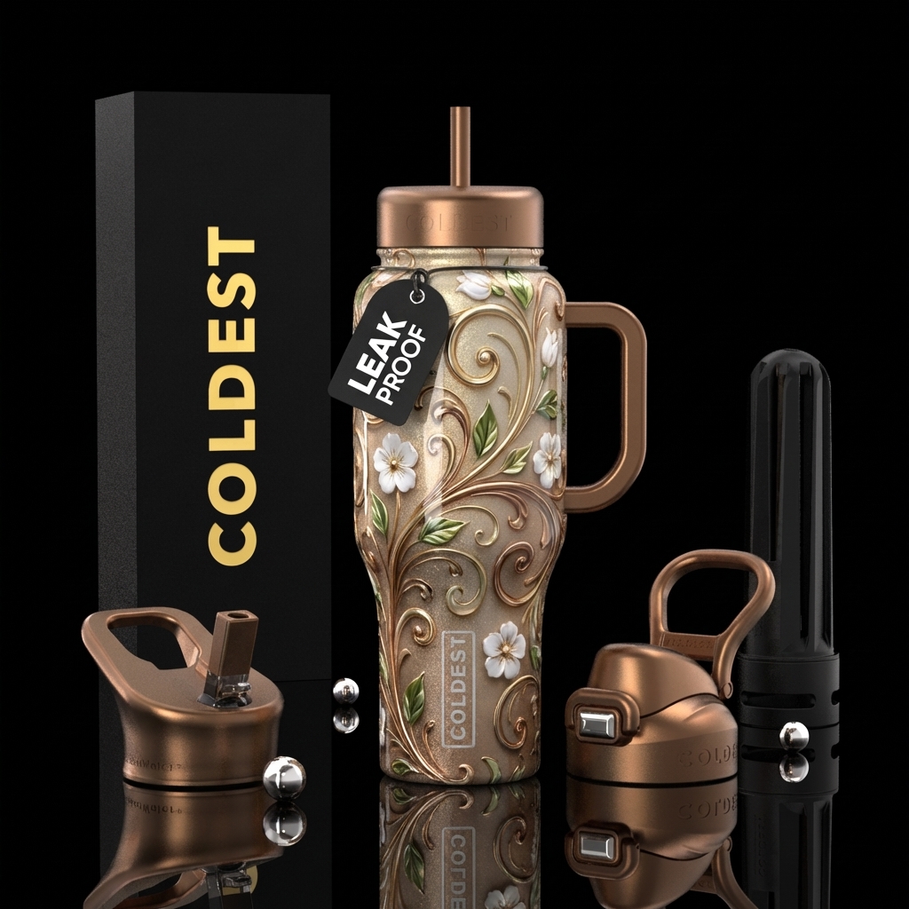 floral design water bottle design