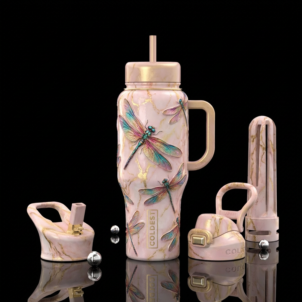 Dragonfly water bottle design