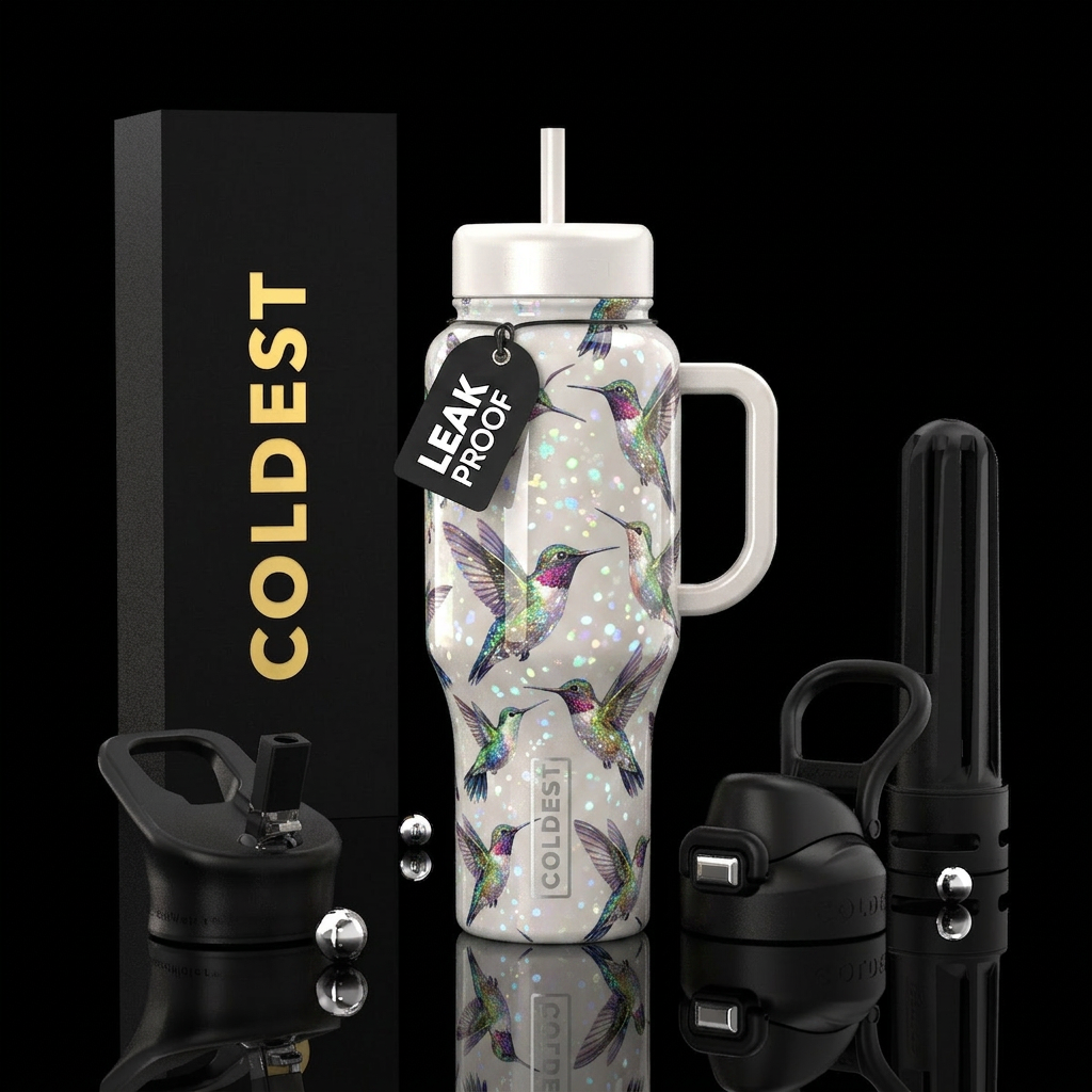 Hummingbirds water bottle design