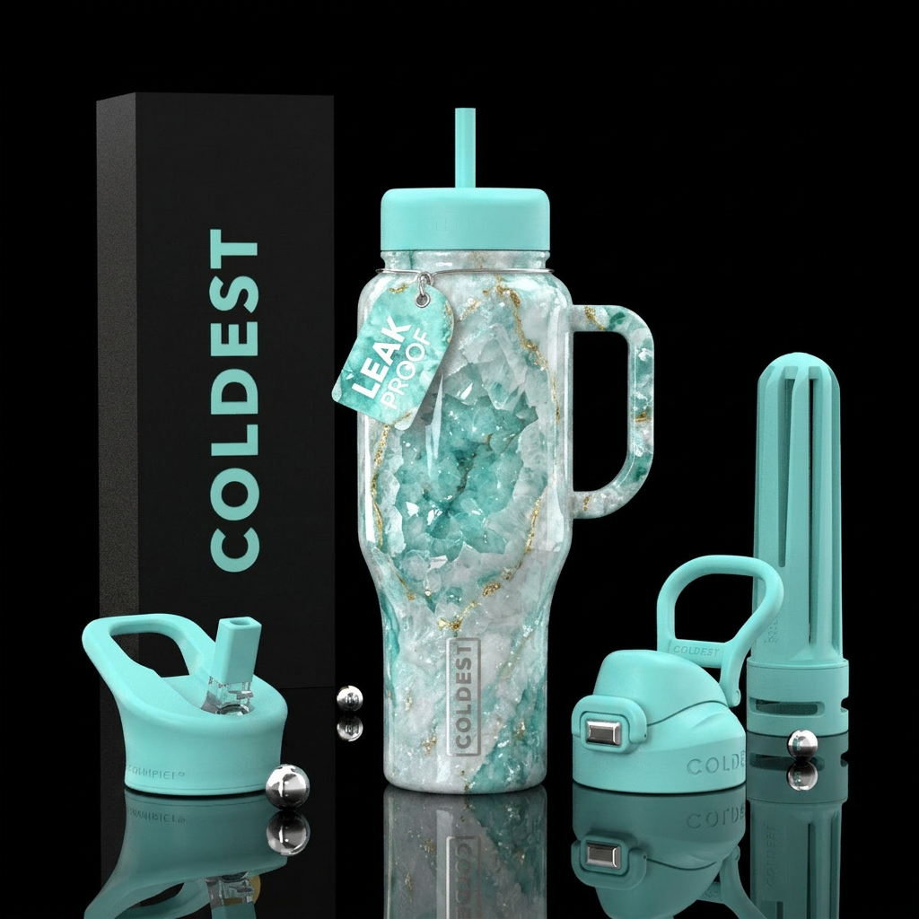 Geode water bottle design