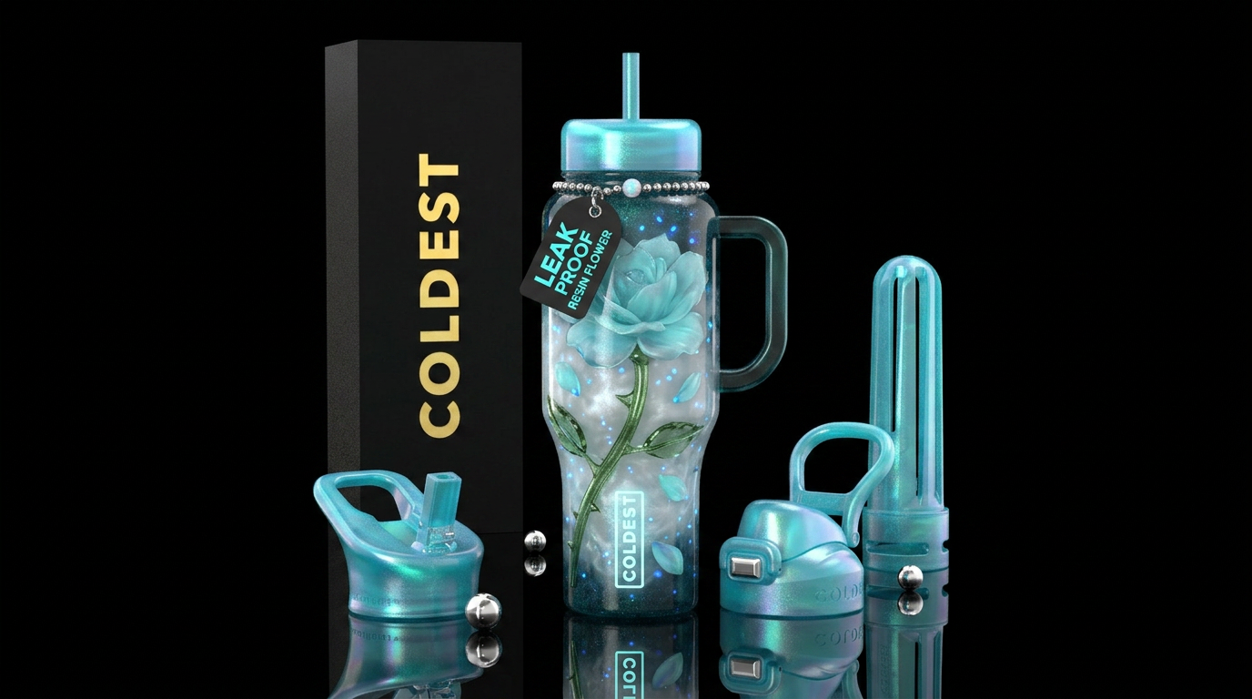 Floral water bottle design