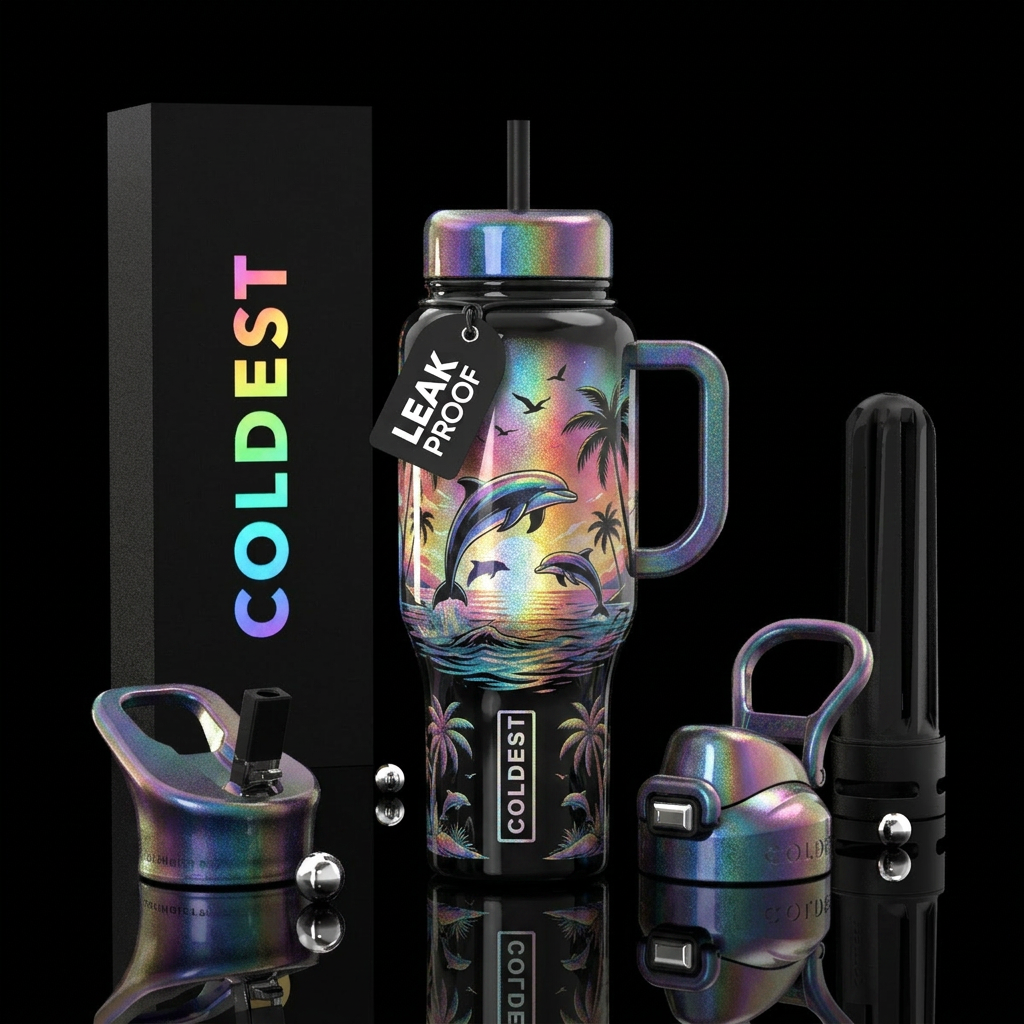 Dolphins water bottle design