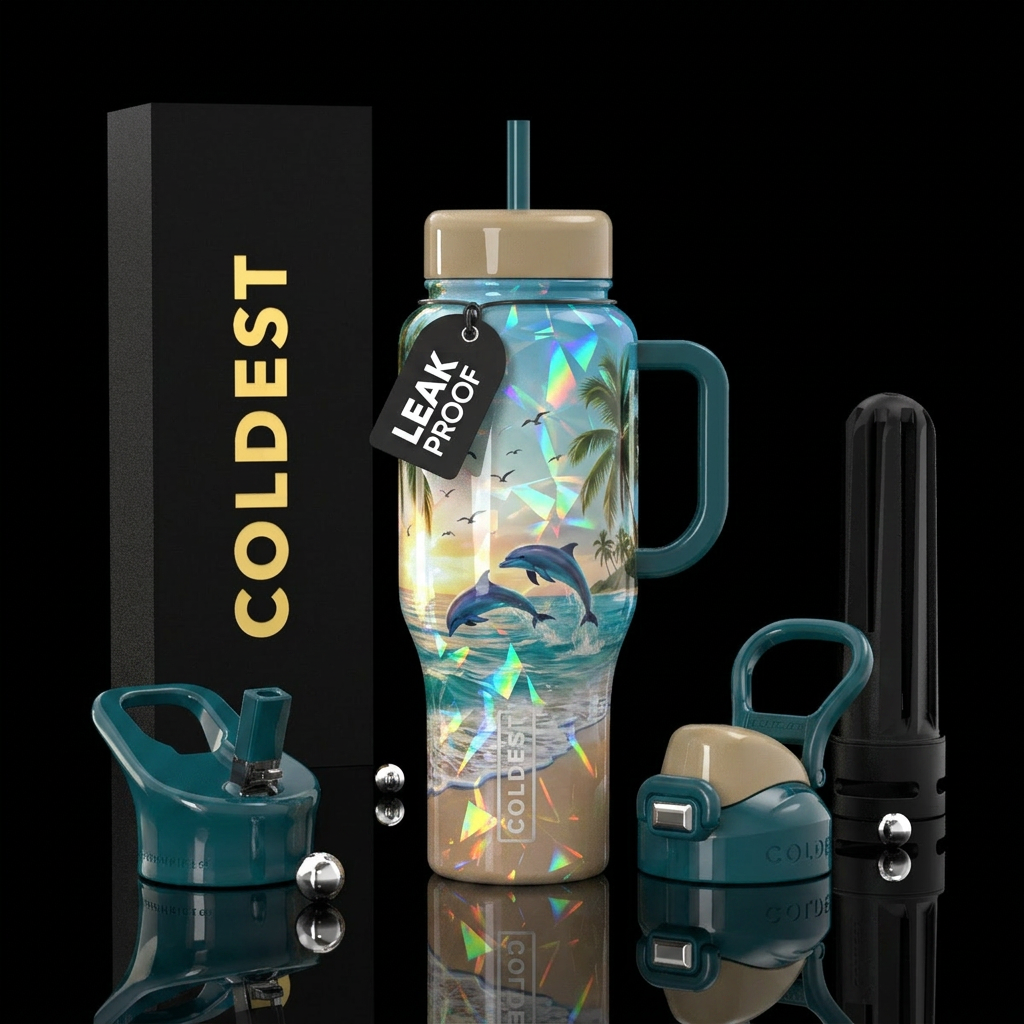 Dolphins water bottle design