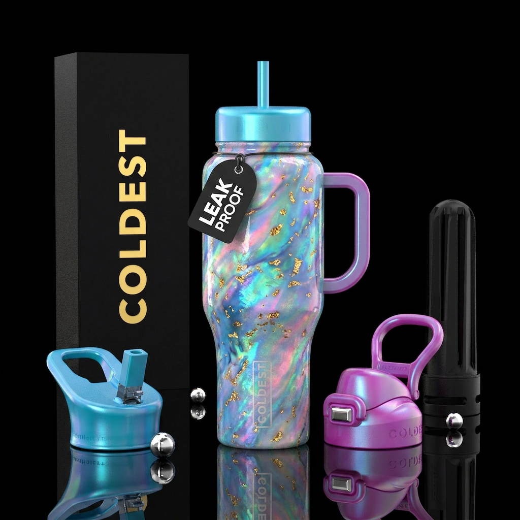 pearly water bottle design