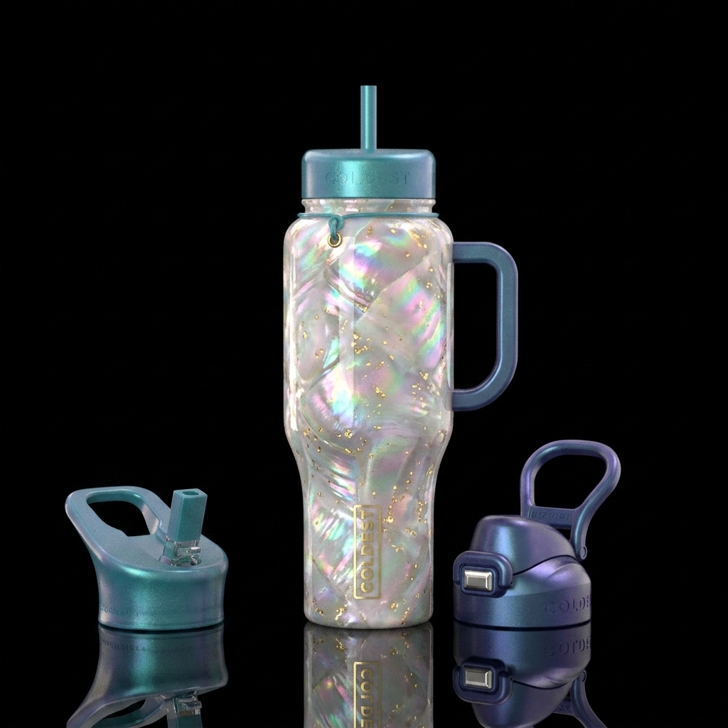 pearly water bottle design