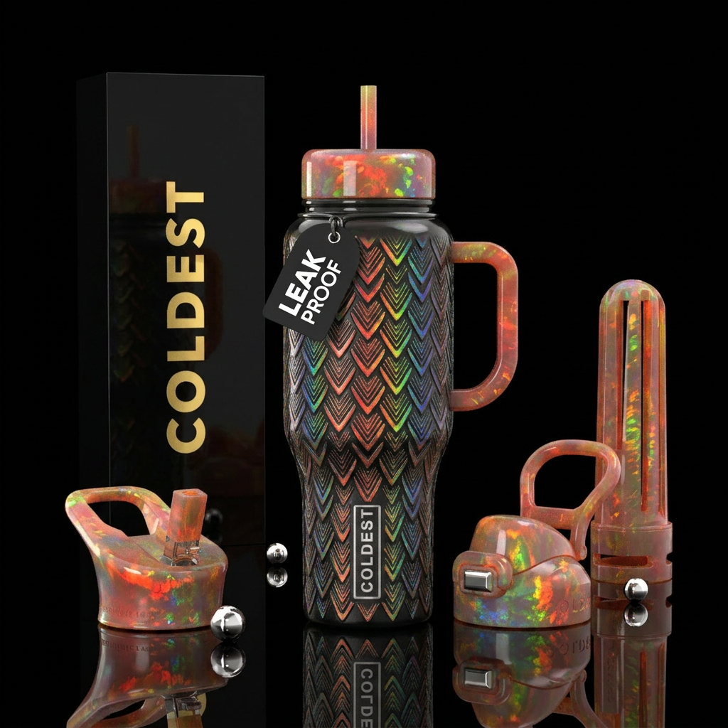 Dragon scales water bottle design