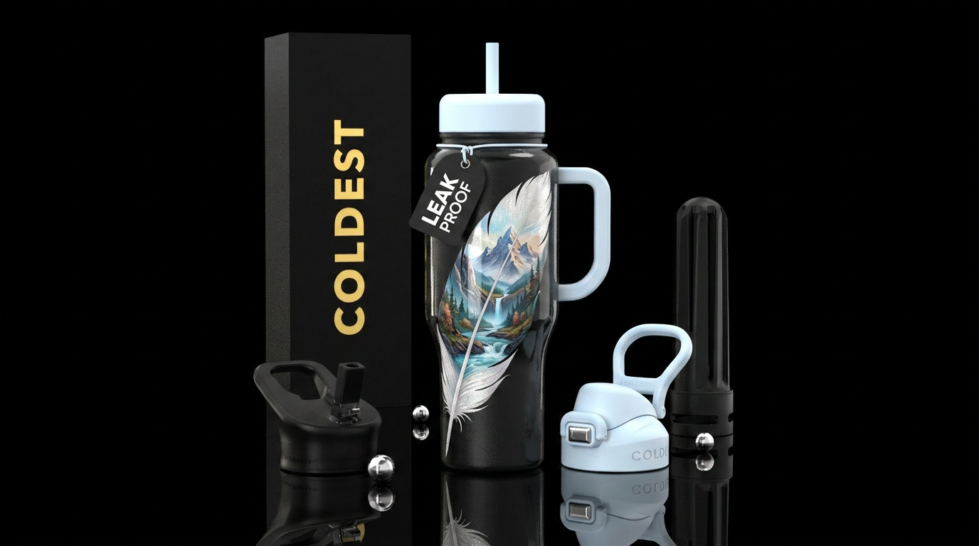 Art water bottle design