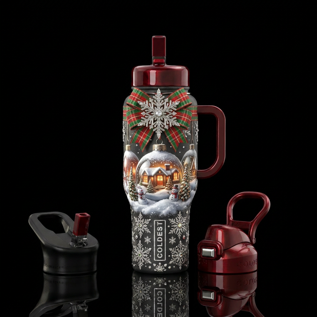Christmas water bottle design
