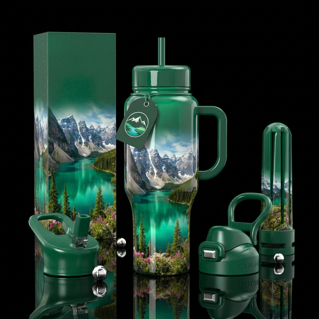 Art water bottle design